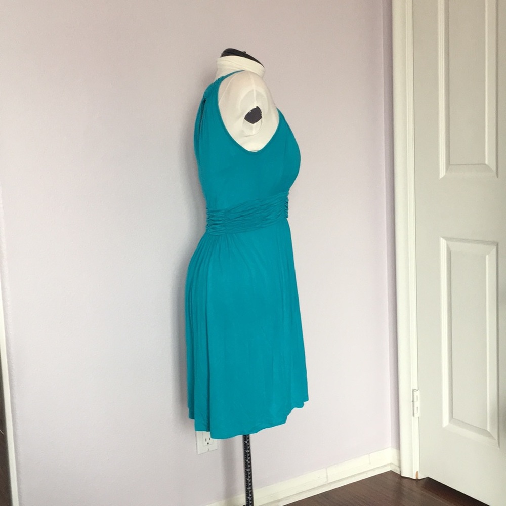 Turquoise Halter-Style Dress - Picture 4 of 6